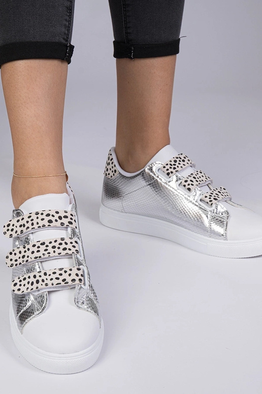 Strieborné tenisky so zvieracím...