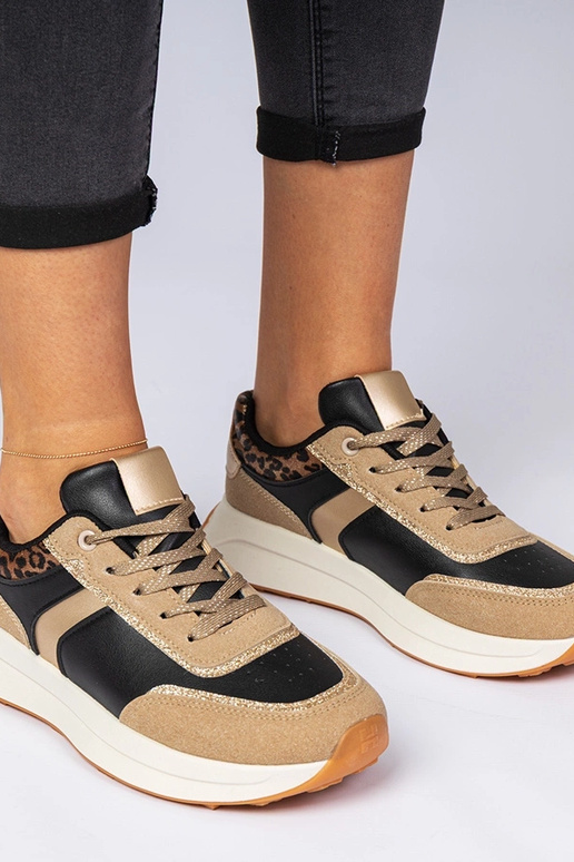 Čierne dámske tenisky s trblietkami a...