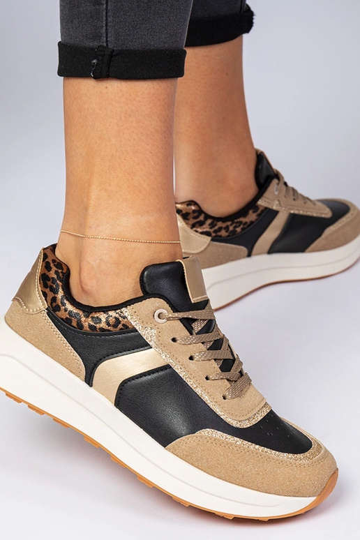 Čierne dámske tenisky s trblietkami a...