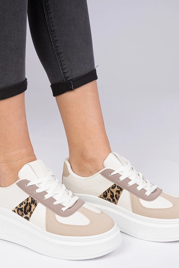 Hnedé sneakersy tenisky na platforme Mishel