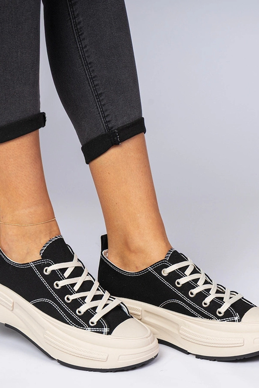 Čierne dámske tenisky textilné Katerin