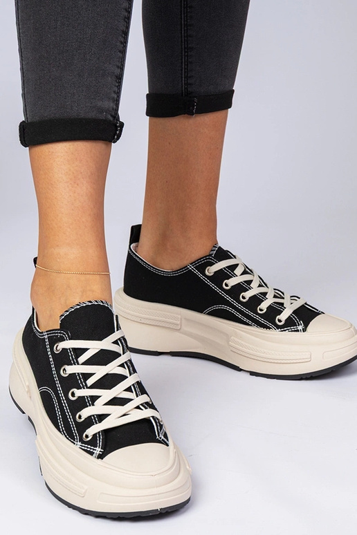 Čierne dámske tenisky textilné Katerin