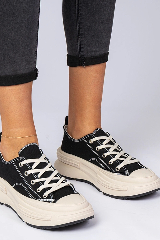 Čierne dámske tenisky textilné Katerin