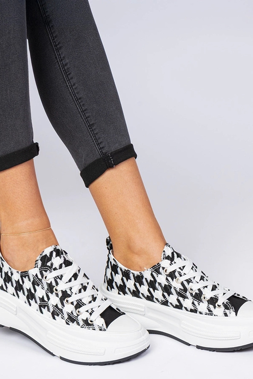 Bielo-čierne dámske tenisky textilné...