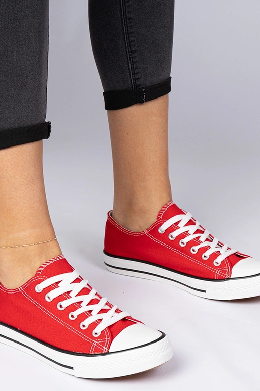 Červené klasické dámske tenisky Menfis