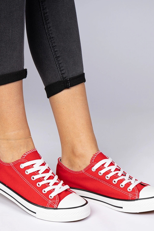 Červené klasické dámske tenisky Menfis