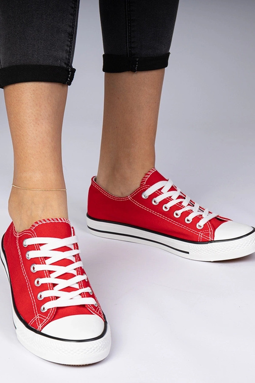 Červené klasické dámske tenisky Menfis