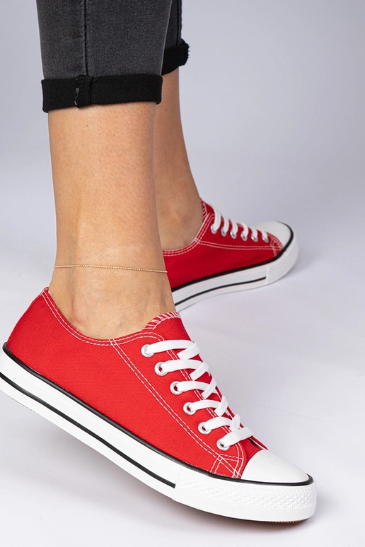 Červené klasické dámske tenisky Menfis