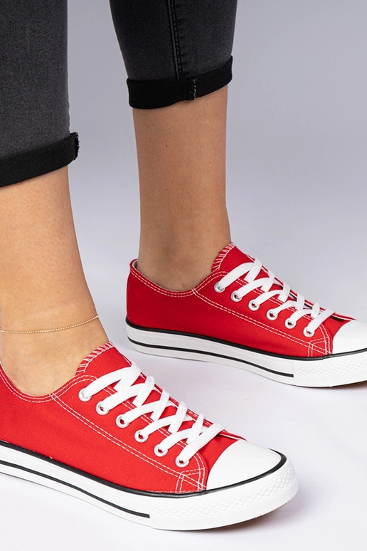 Červené klasické dámske tenisky Menfis