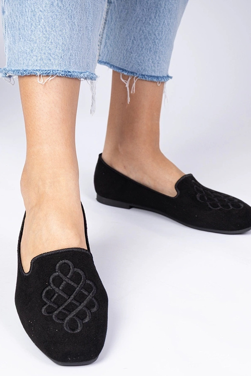 Čierne dámske balleríny z umelej...