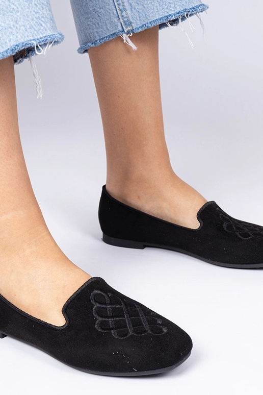 Čierne dámske balleríny z umelej...