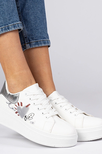 Bielo-strieborné dámske...