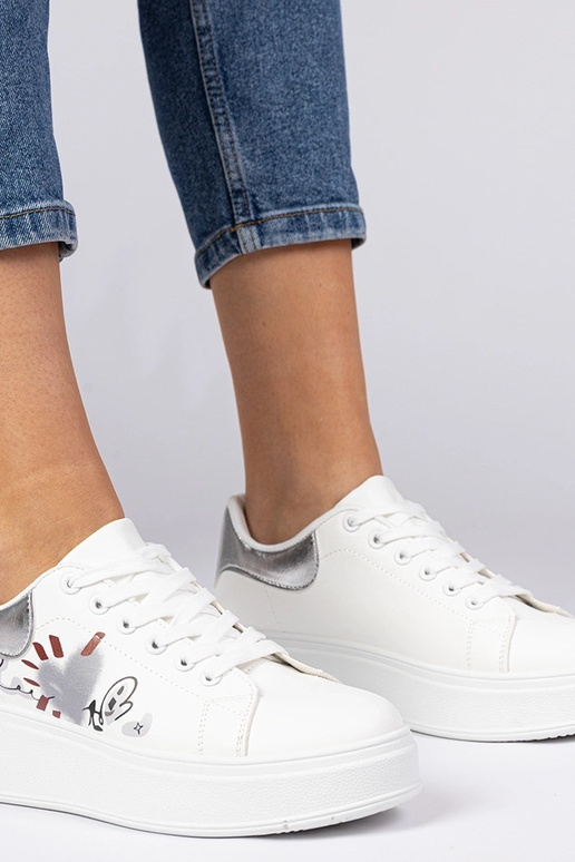 Bielo-strieborné dámske športové...