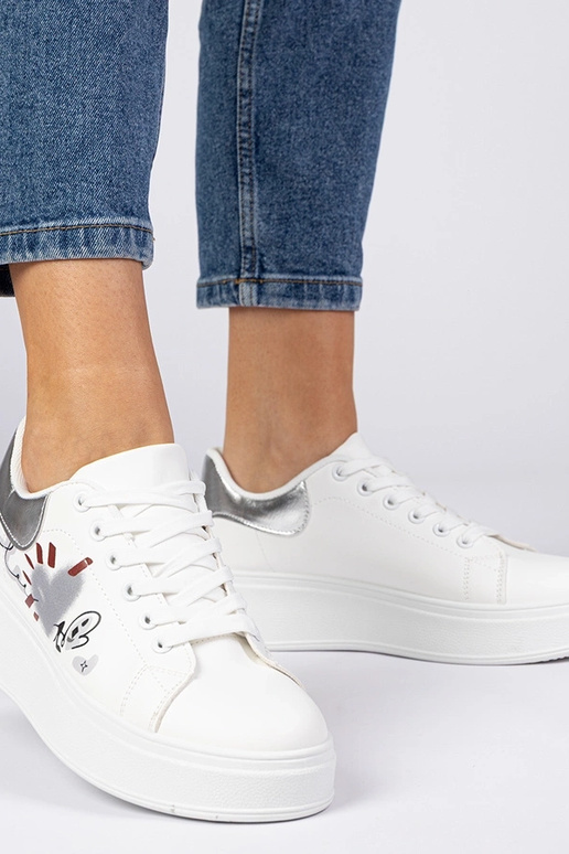 Bielo-strieborné dámske športové...