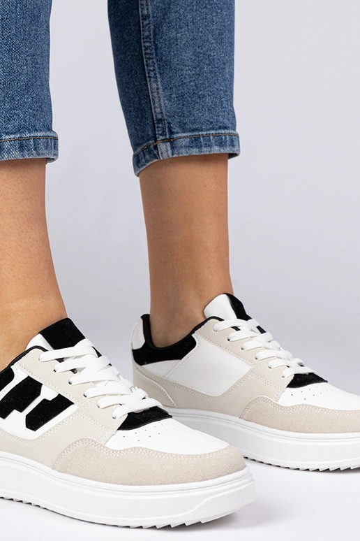 Bielo-čierne dámske tenisky Lavria