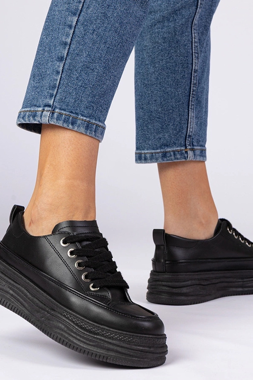 Czarne dámske tenisky na vysokých...