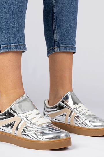 Strieborné dámske lakované... 2