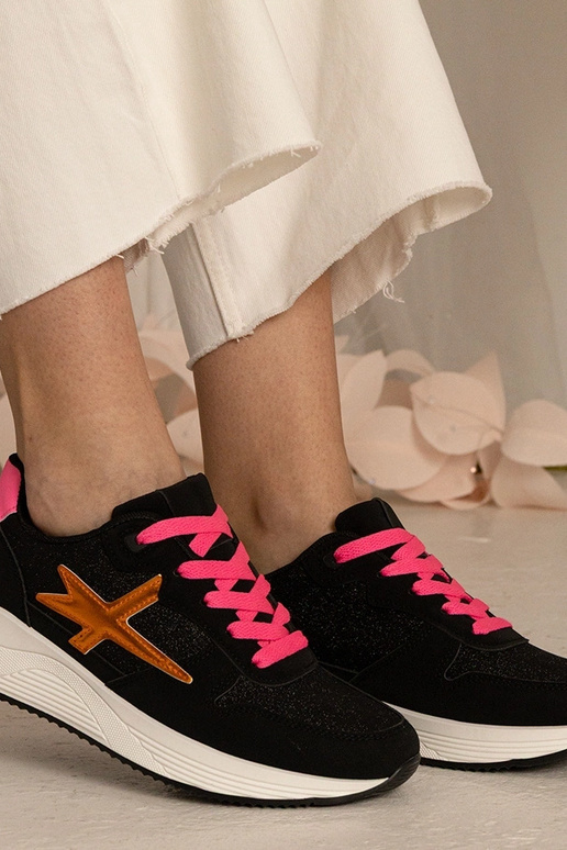 Čierne športové dámske tenisky s...