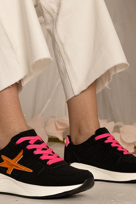 Čierne športové dámske tenisky s...