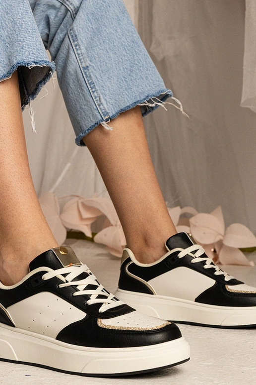 Čierne dámske tenisky s trblietavým...