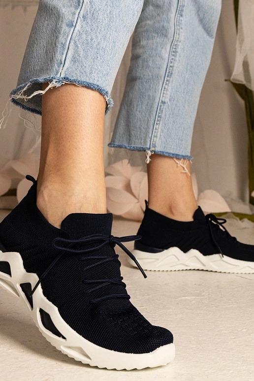 Námornícke tenisky s ponožkovou...