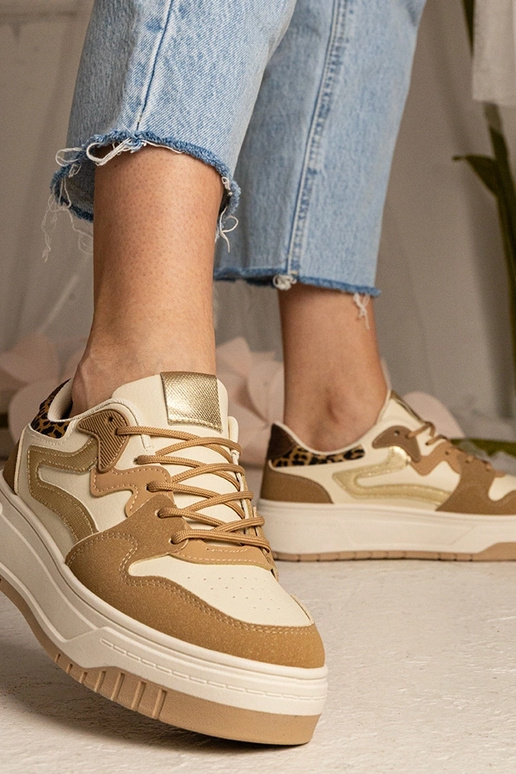 Béžové dámske športové tenisky Seisha