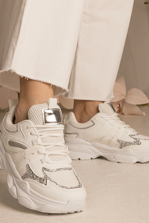 Biele dámske športové tenisky s...