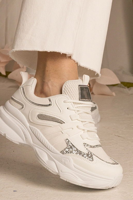 Biele dámske športové tenisky s...