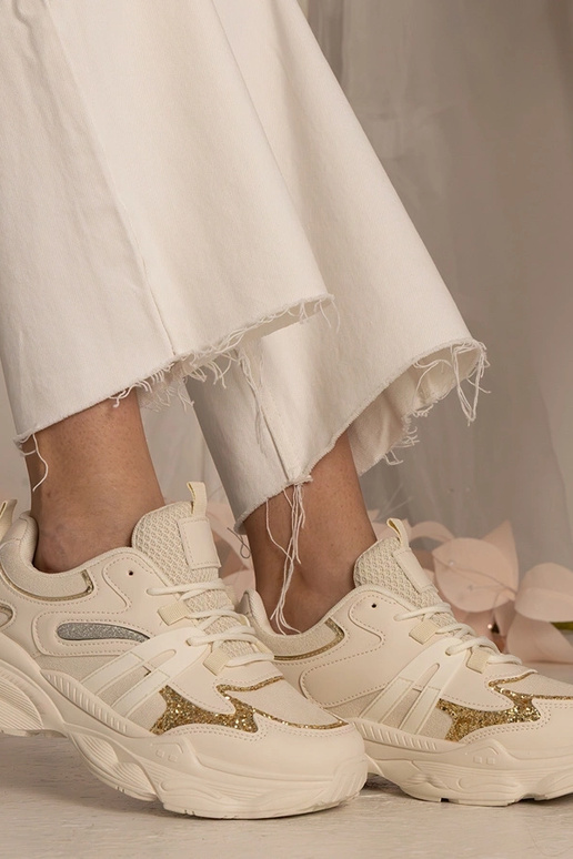 Béžové dámske športové tenisky s...