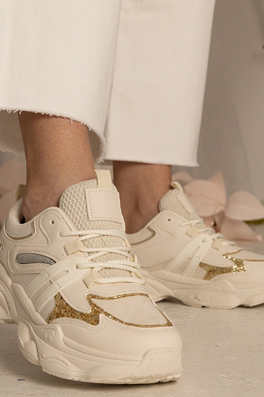 Béžové dámske športové tenisky s...