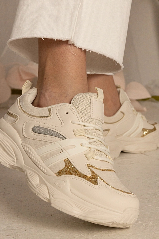 Béžové dámske športové tenisky s...