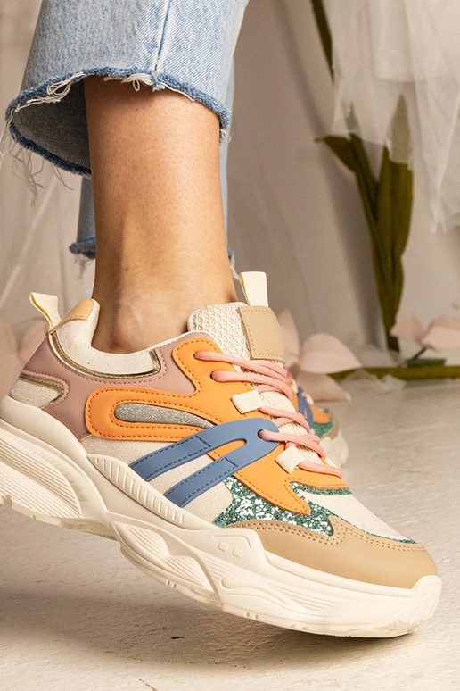 Oranžové dámske športové tenisky s...