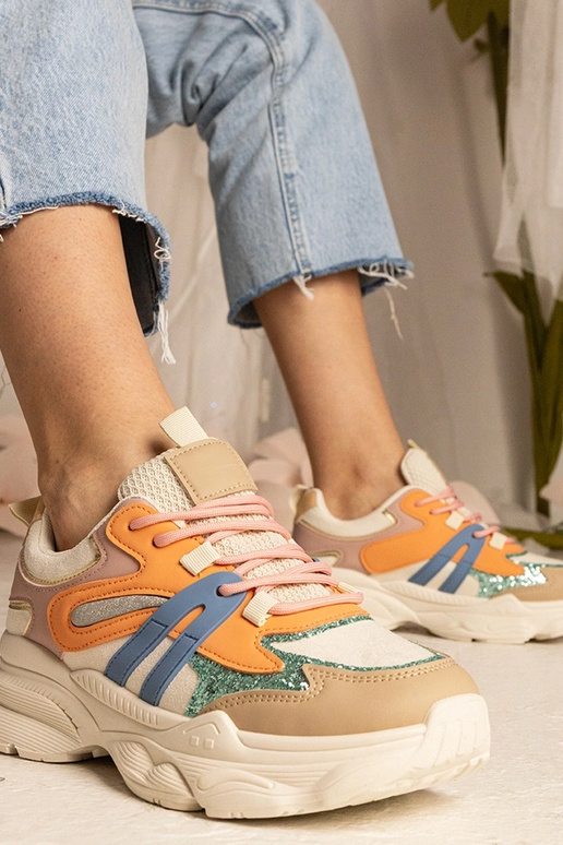 Oranžové dámske športové tenisky s...