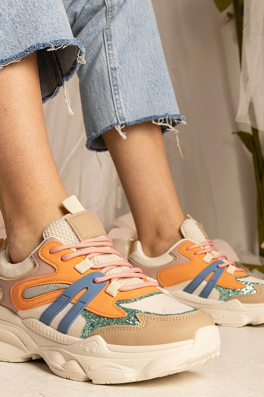 Oranžové dámske športové tenisky s...