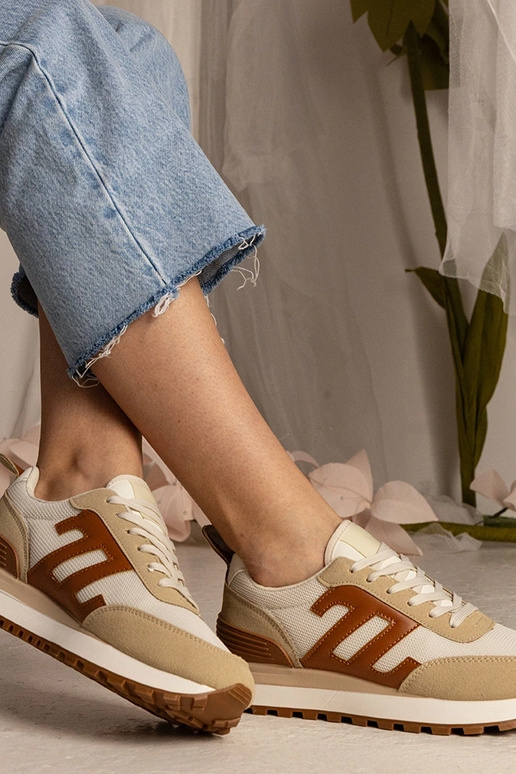 Béžové dámske športové tenisky Marena