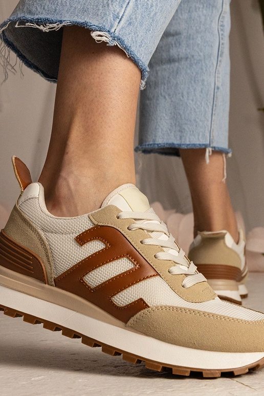 Béžové dámske športové tenisky Marena