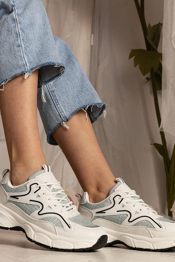 Bielo-zelené dámske...