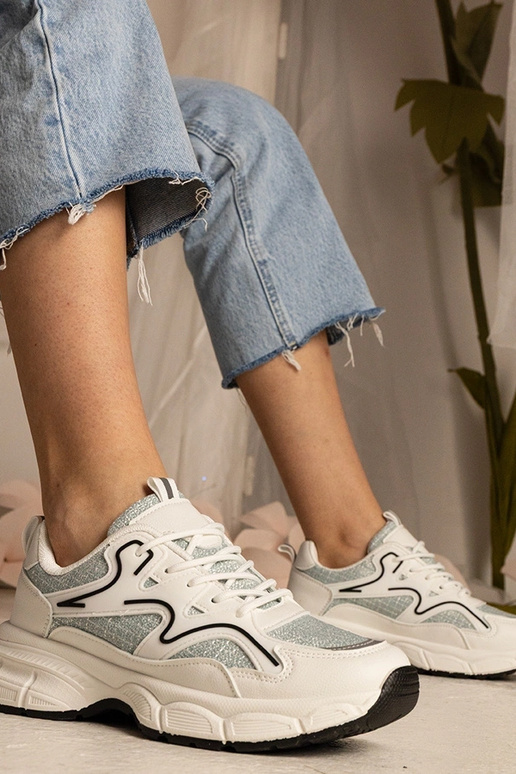 Bielo-zelené dámske športové tenisky...