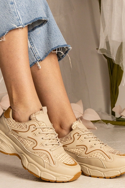 Béžové dámske športové tenisky Maurita