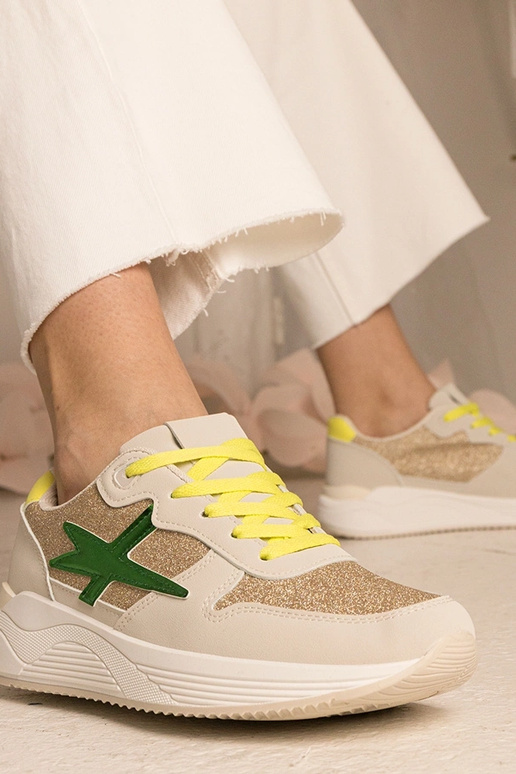 Béžové dámske športové tenisky s...