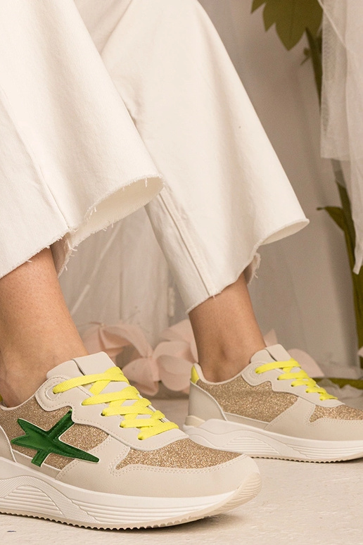 Béžové dámske športové tenisky s...