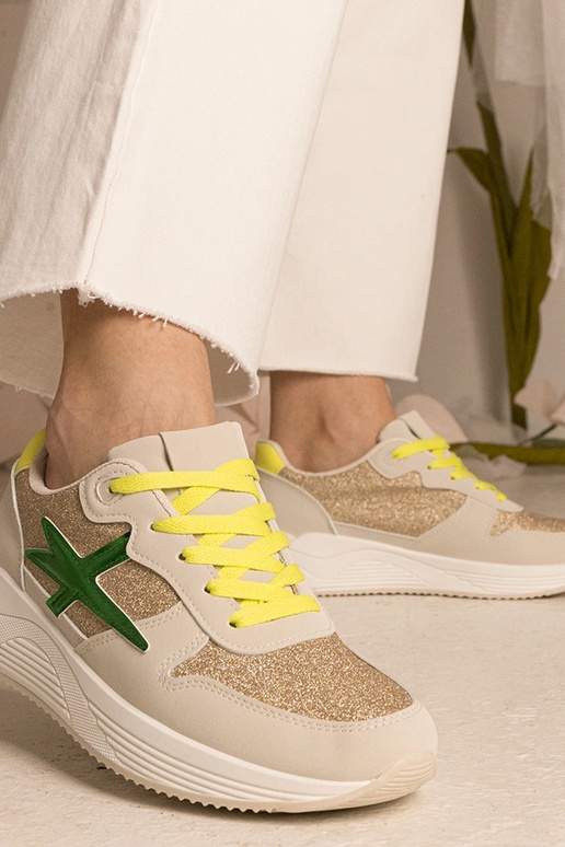 Béžové dámske športové tenisky s...