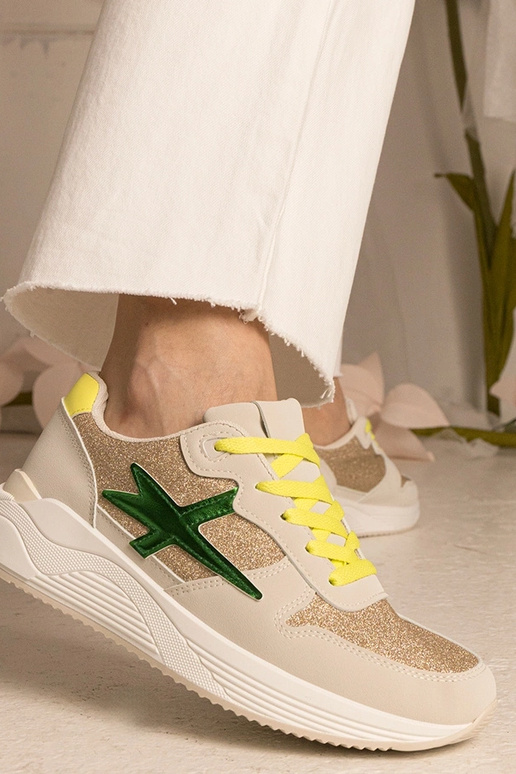 Béžové dámske športové tenisky s...