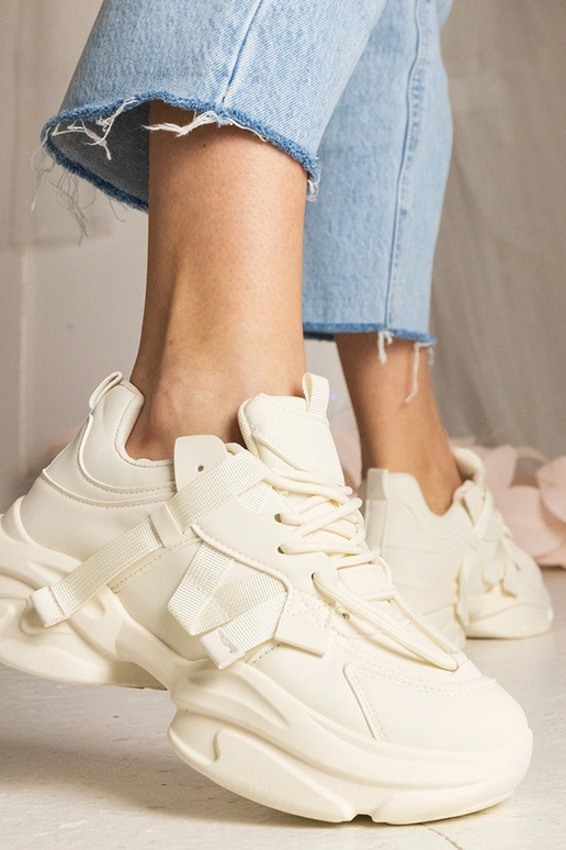 Béžové dámske masívne športové...