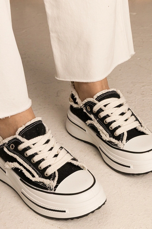 Čierne dámske tenisky na vysokej...