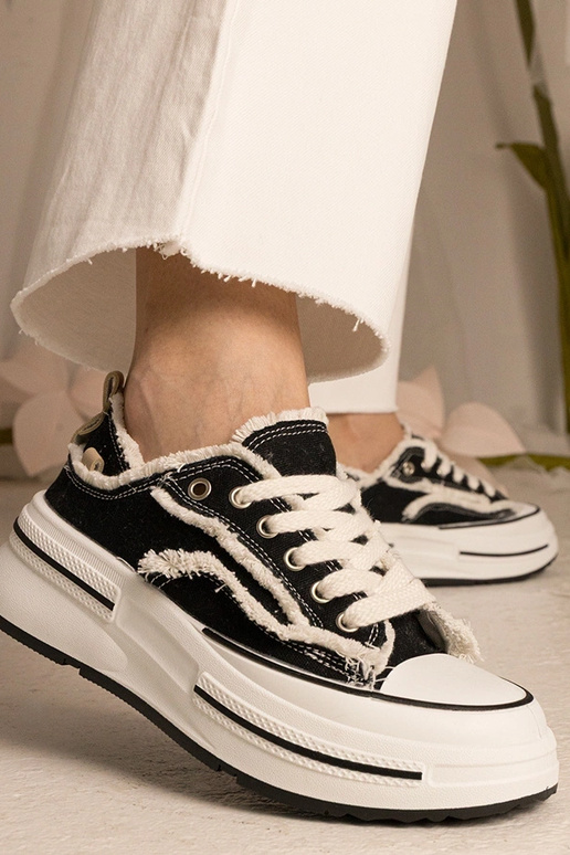 Čierne dámske tenisky na vysokej...