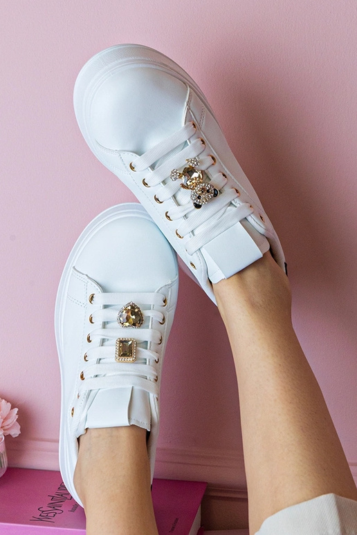 Bielo-čierne dámske tenisky zdobené...