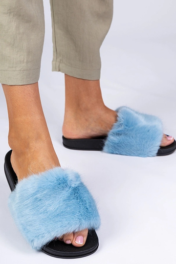 Modré dámske papuče s... 2