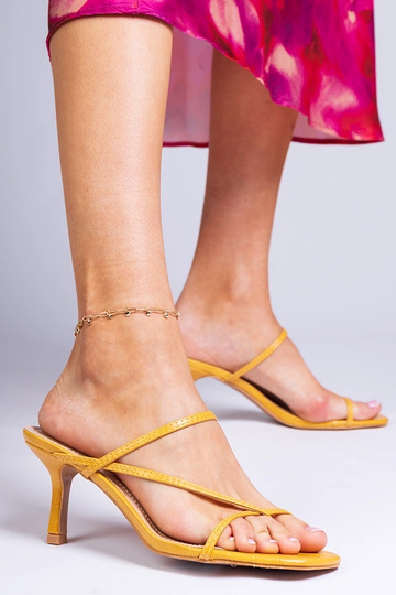 Žlté elegantné dámske... 2