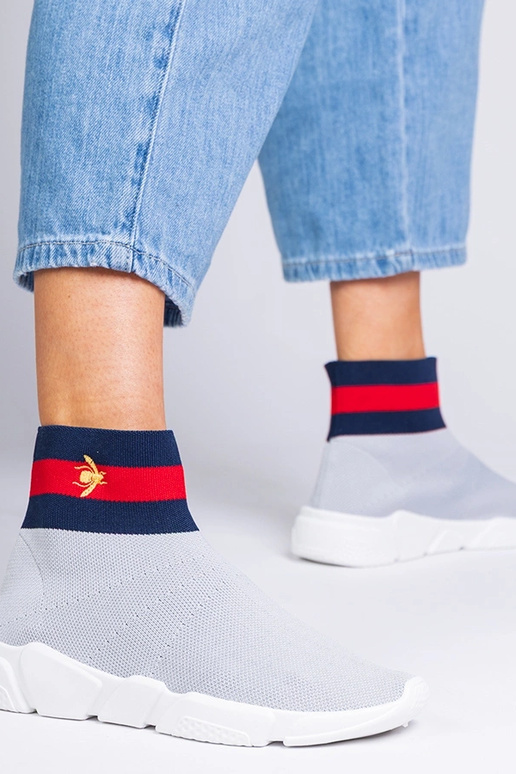 Šedé dámske športové topánky so...